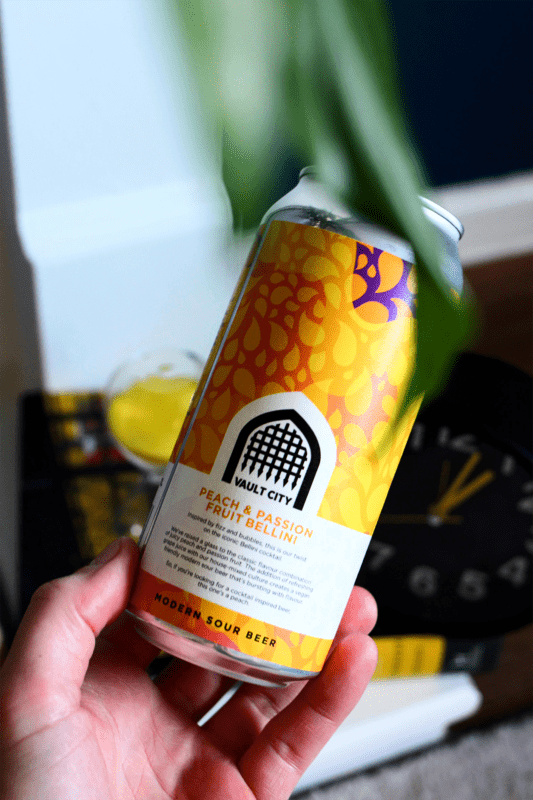 Beer: Vault City - Peach and Passion Fruit Bellini, Sour Beer by IPAokay